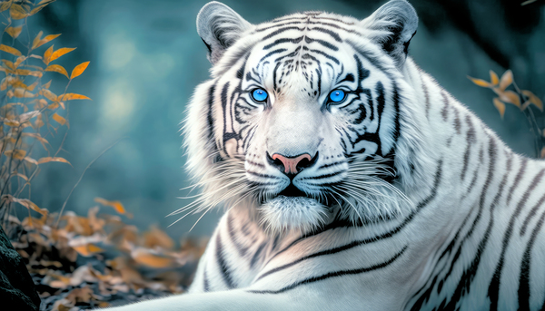 White Tiger Print