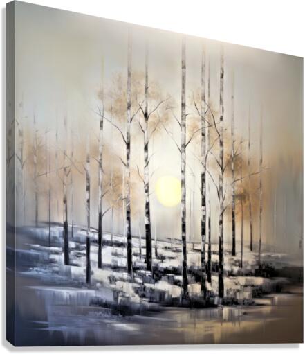 Birch Sunrise Canvas Print