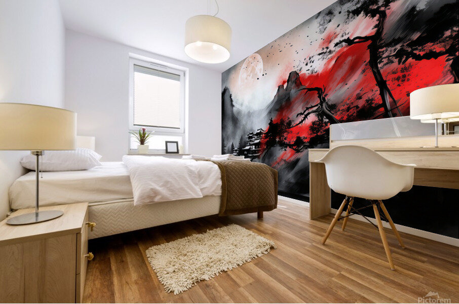 Red Wind Mural print