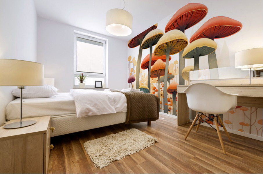 Mushroom Enlightenment Mural print
