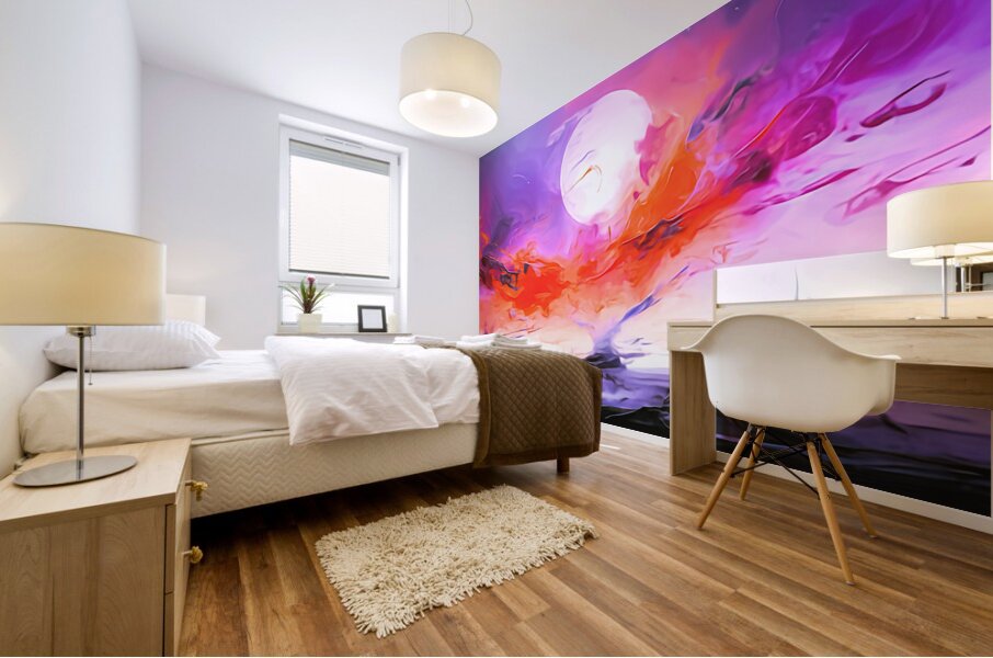 Red Sky at Night Mural print