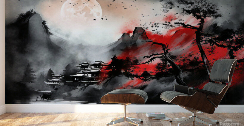 Red Wind Wall Murals