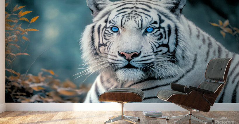 White Tiger Wall Murals