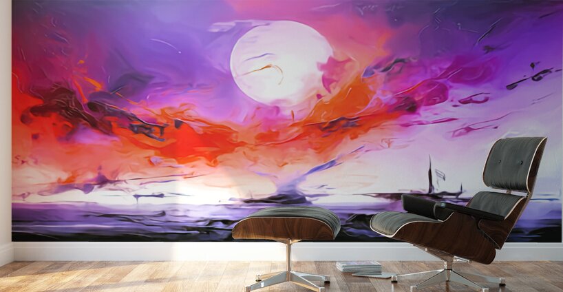 Red Sky at Night Wall Murals