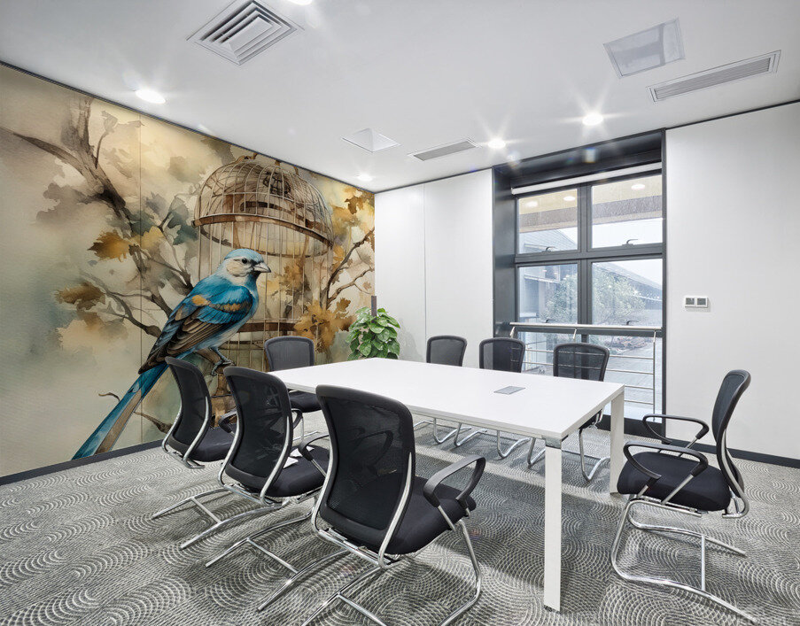 Tree Cage Wall Printing