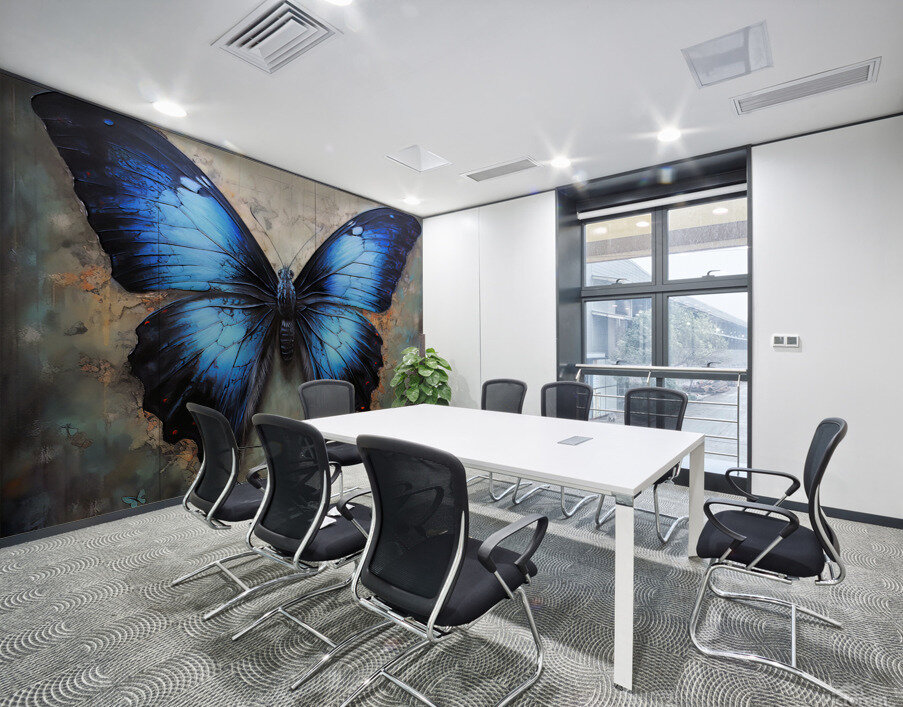 Butterfly Tinge Wall Printing