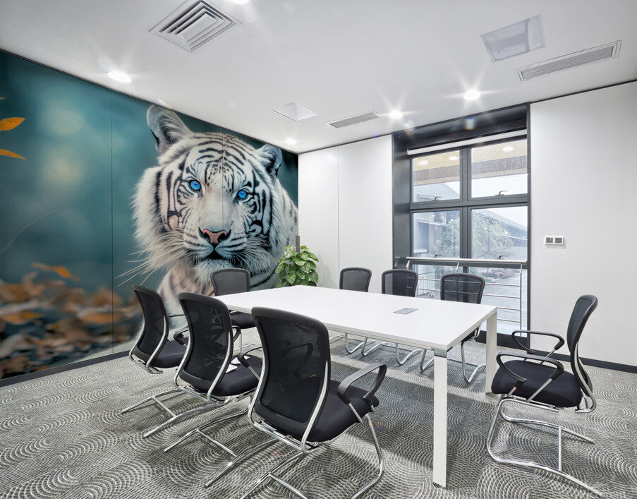 White Tiger Wall Printing