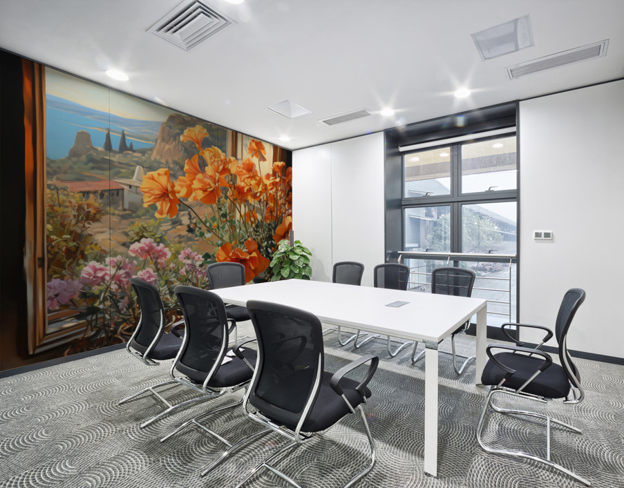 Basking Posy Wall Printing