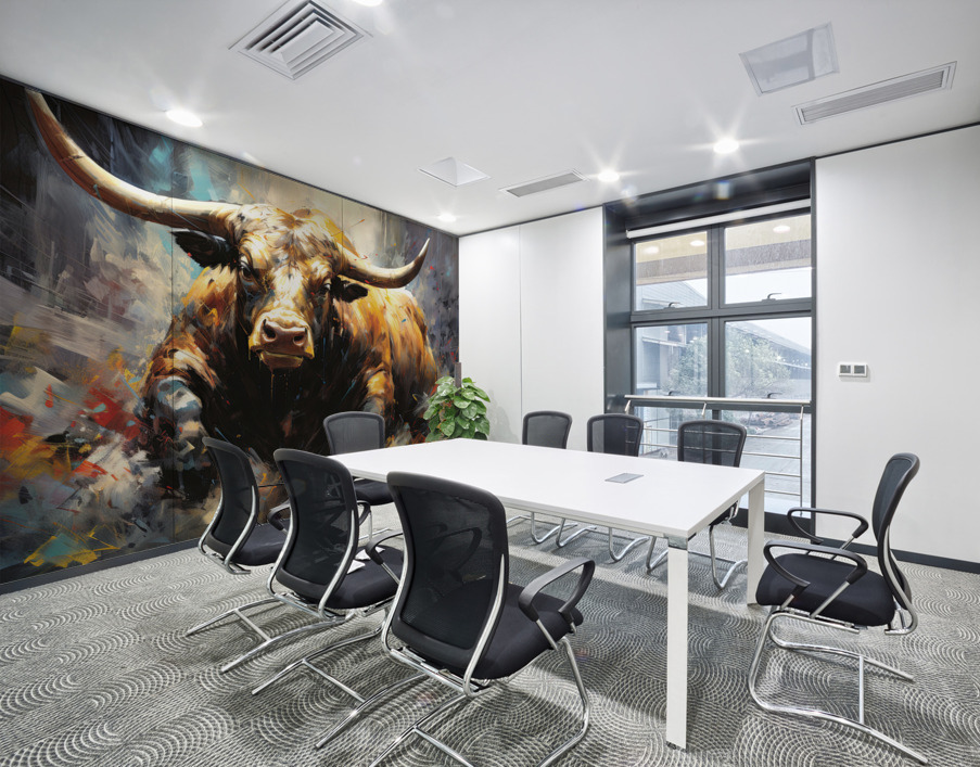 Bull Market Wall Printing