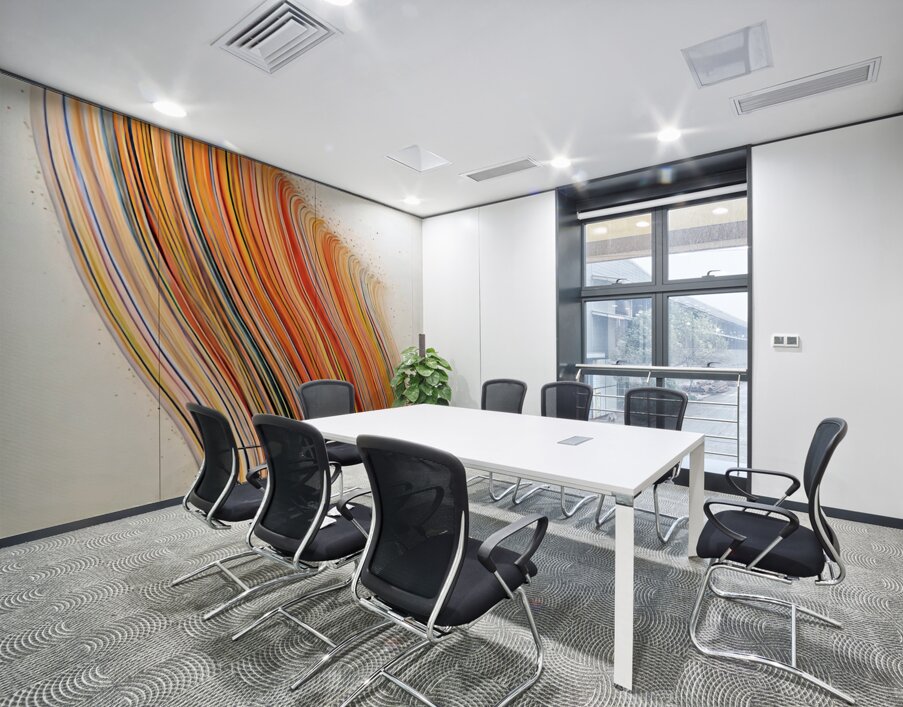 Wave of Color Wall Printing