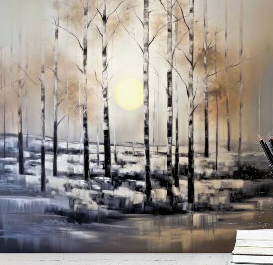 Birch Sunrise by Art by BUCK